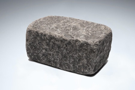 Black tumbled granite sett