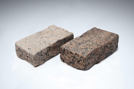 Rose finished setts displayed wet and dry