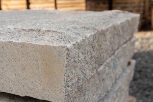 Split kerbs with sawn sides