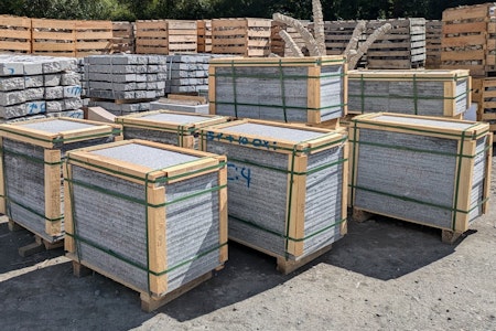 Packs of standard and mixed sized paving slabs