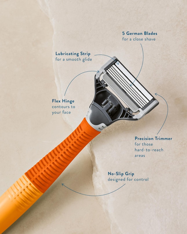 Harry's orange handle with razor blade