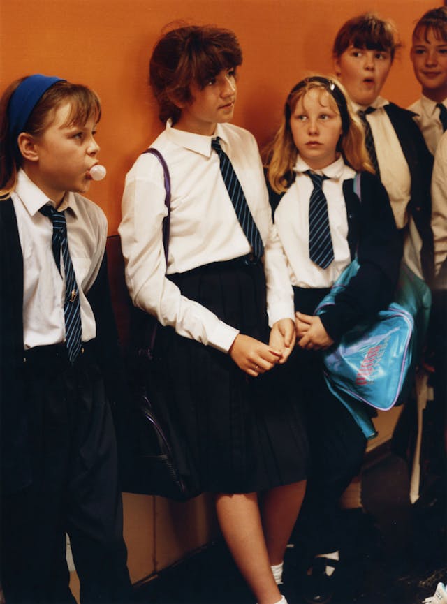 Group of Girls, 11 and12, at school, Knottingley, 1992, Entering the Masquerade 1992.