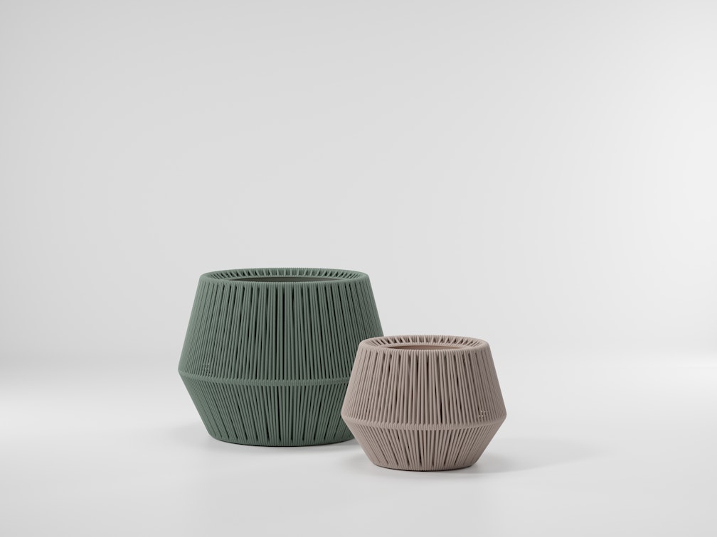 【AfricanSquare】オリーブナチュラルカッティングXL NO.28 ZigZag Large & Medium Planter