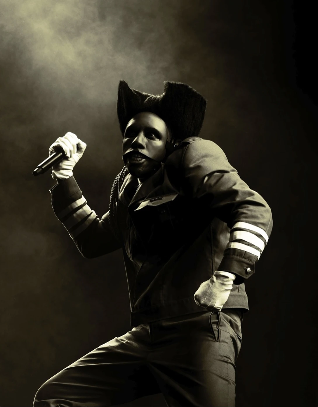 Tyler, The Creator - CHROMAKOPIA Tour - Silent House - Photo by Shaun Llewellyn Tyler, The Creator dances and performs in his signature CHROMAKOPIA look in black & white