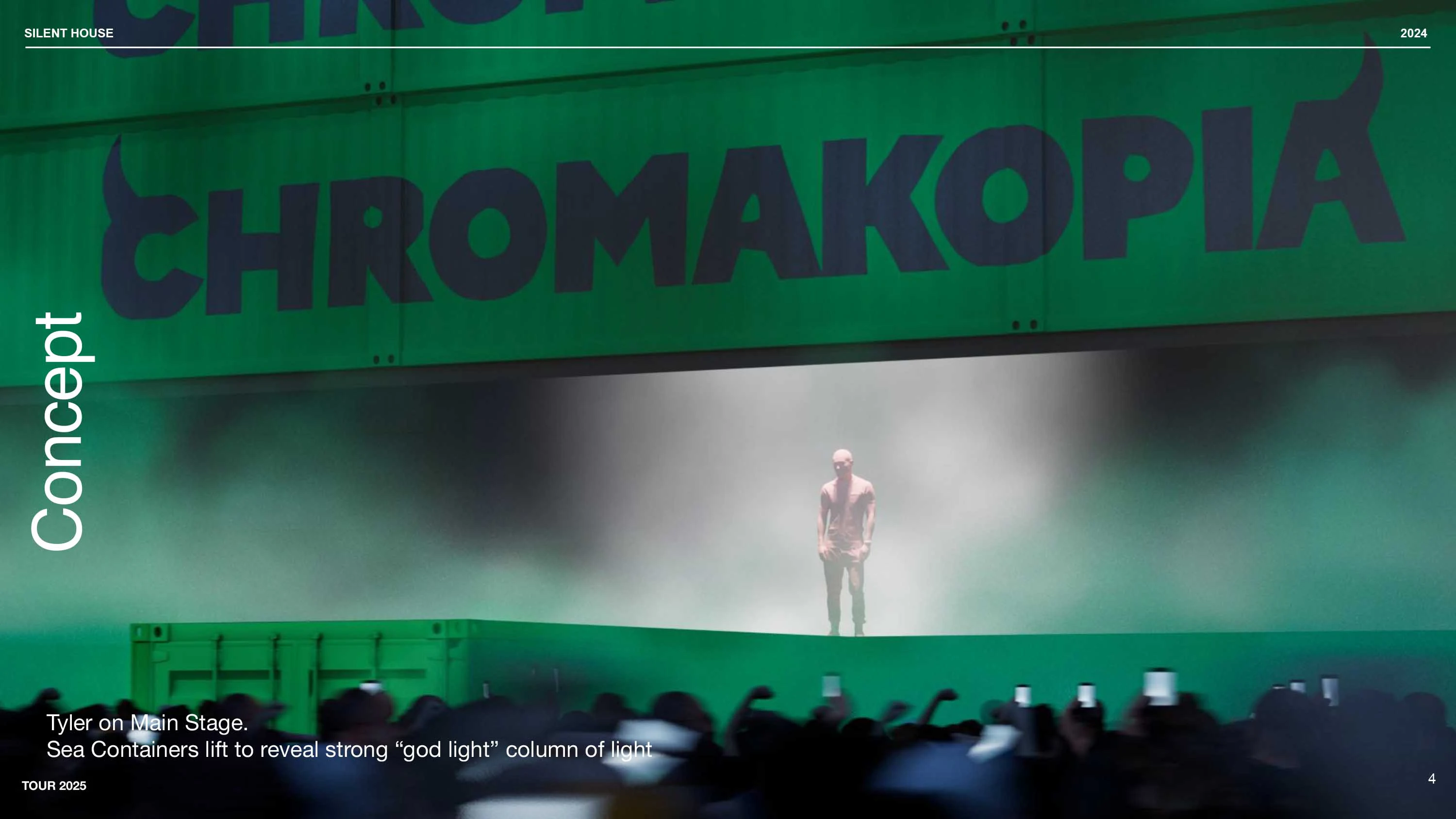 Tyler, The Creator - CHROMAKOPIA Tour - Concept by Silent House Studios Concept rendering for Tyler, The Creator's CHROMAKOPIA Tour