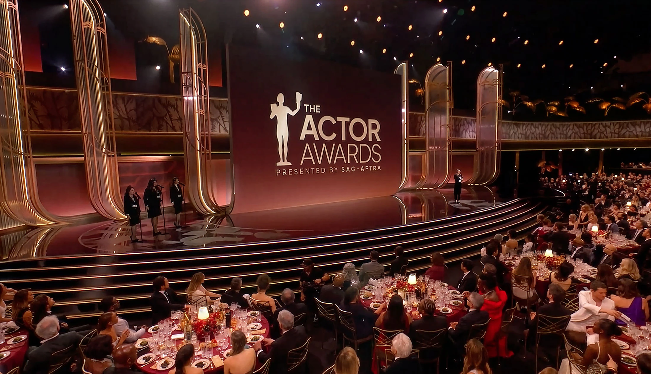 32nd Annual Actor Awards presented by SAG-AFTRA Wide photo of the stage at the 32nd Annual Actor Awards presented by SAG-AFTRA
