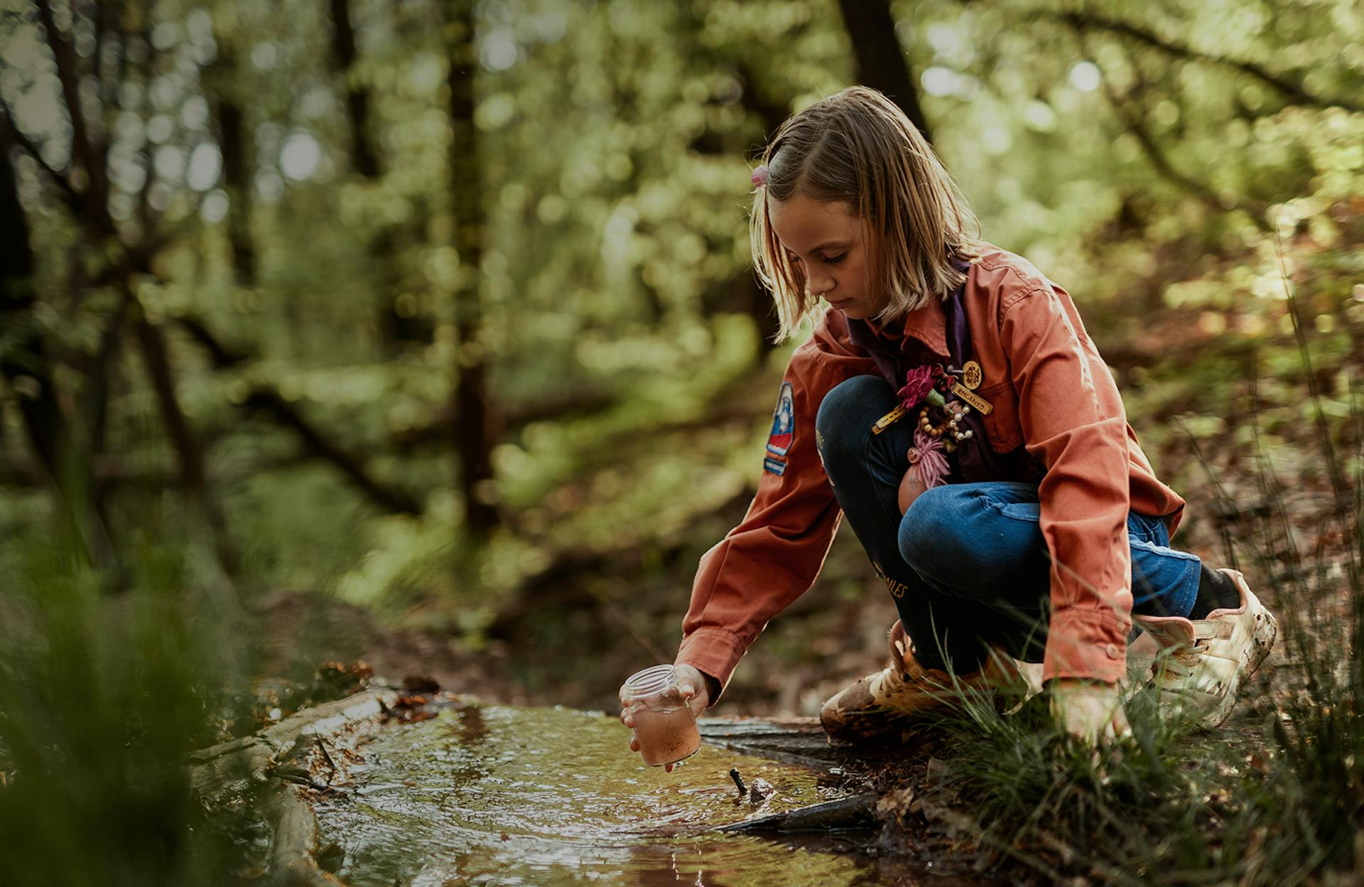 Child in the forrest