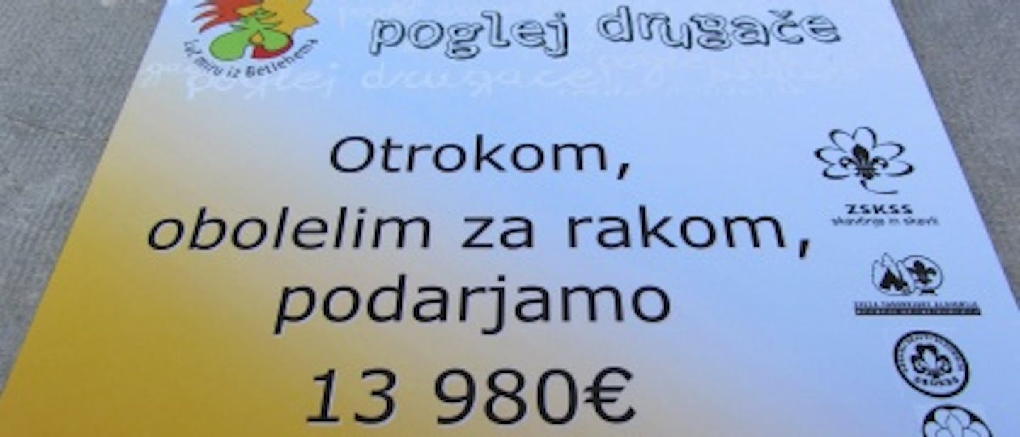 Luč miru iz Betlehema za pomoč otrokom z rakom