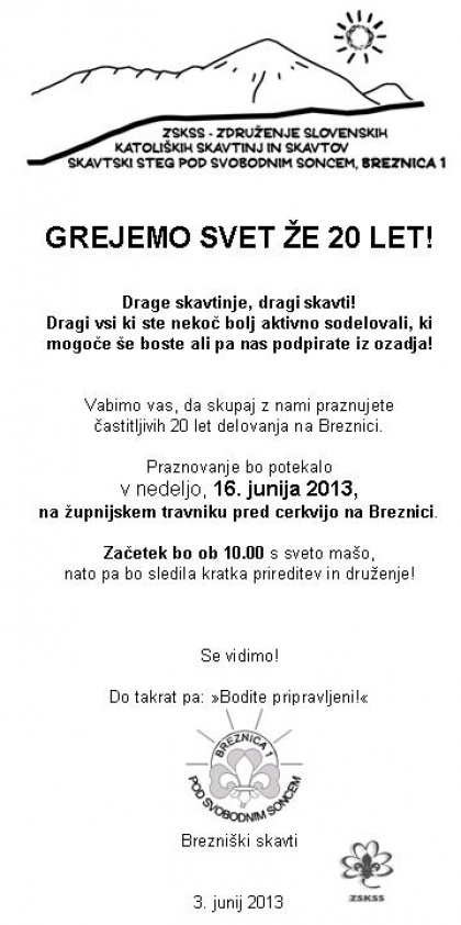 Praznovanje 20-letnice stega Breznica 1