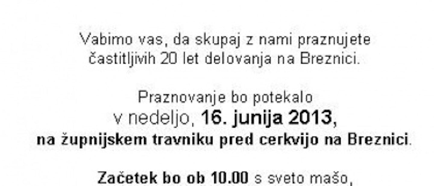 Praznovanje 20-letnice stega Breznica 1
