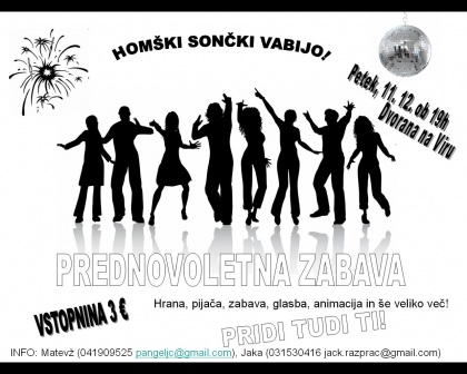 Žur do jutranjih ur!  Prednovoletna zabava!