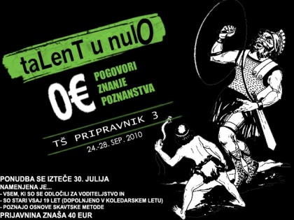 Taborna šola Pripravnik 3 - podaljšan rok prijav