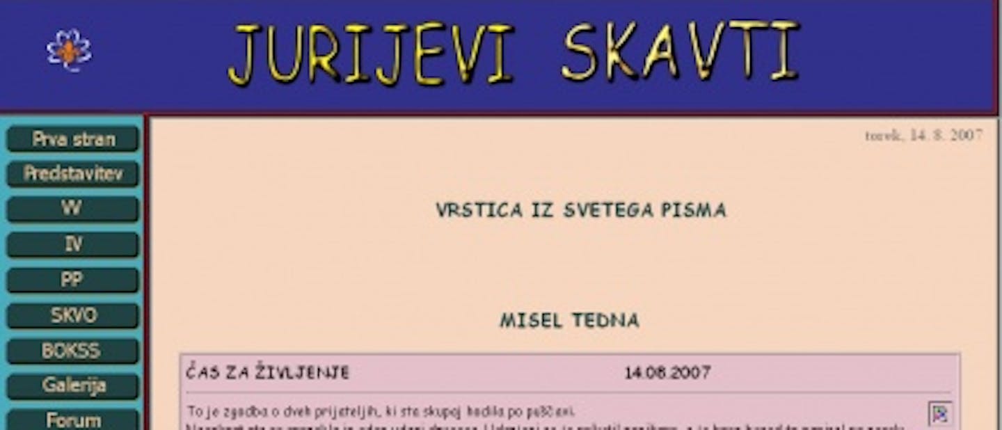 Prenavljanje spletne strani Jurijevih skavtov