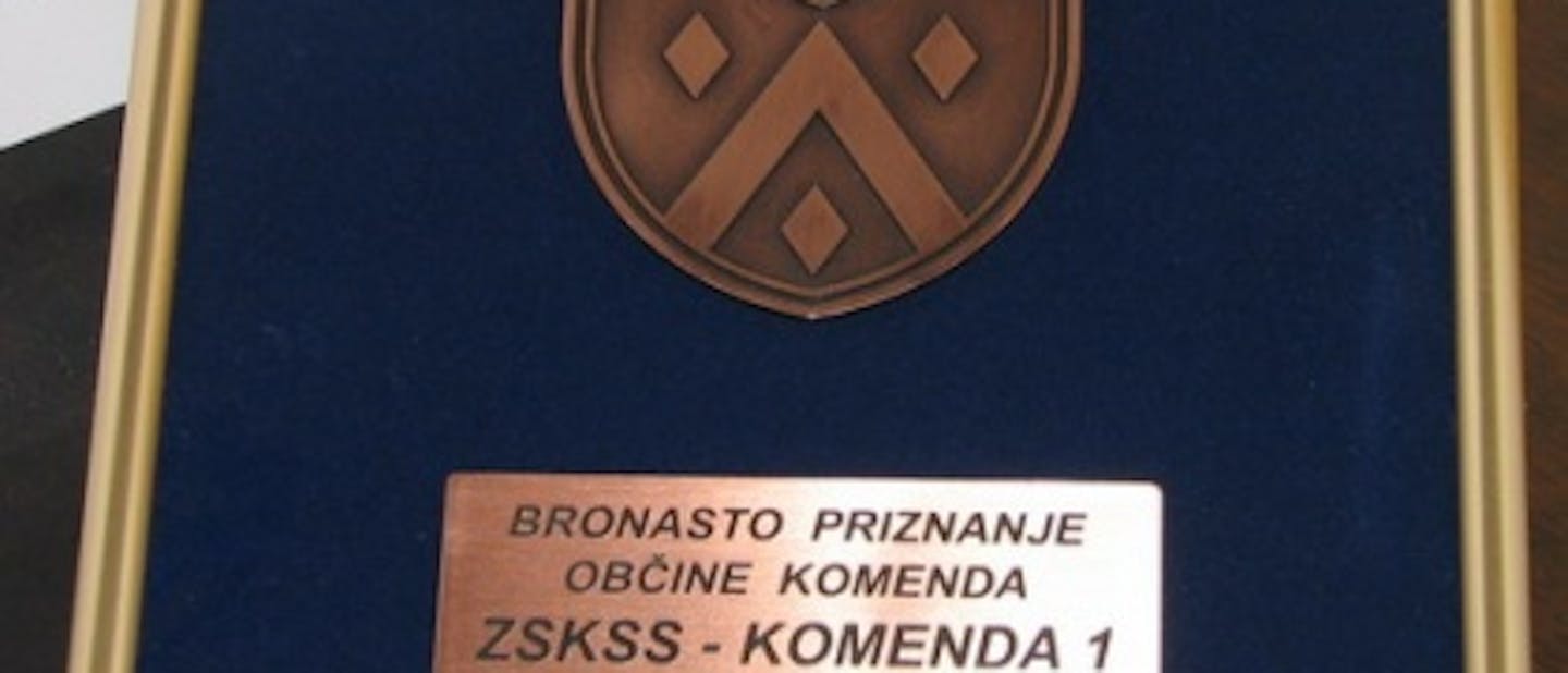 Spodbuda za naše delo - bronasto priznanje