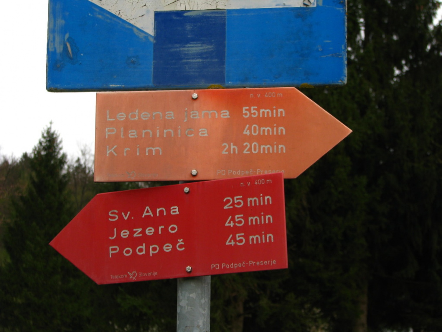 Kažipot pod Sveto Ano