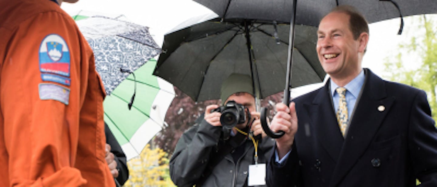 SKAVTI SPREMLJALI PRINCA EDWARDA MED OBISKOM V SLOVENIJI