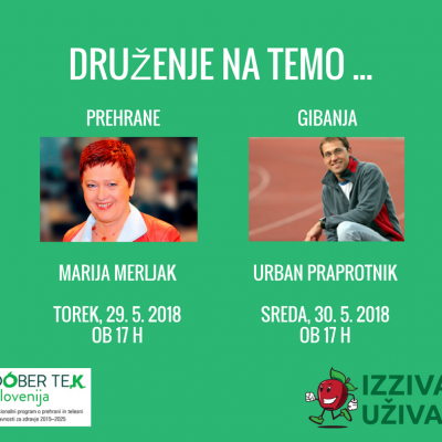 ODPOVEDANO - Dogodek o prehrani in gibanju