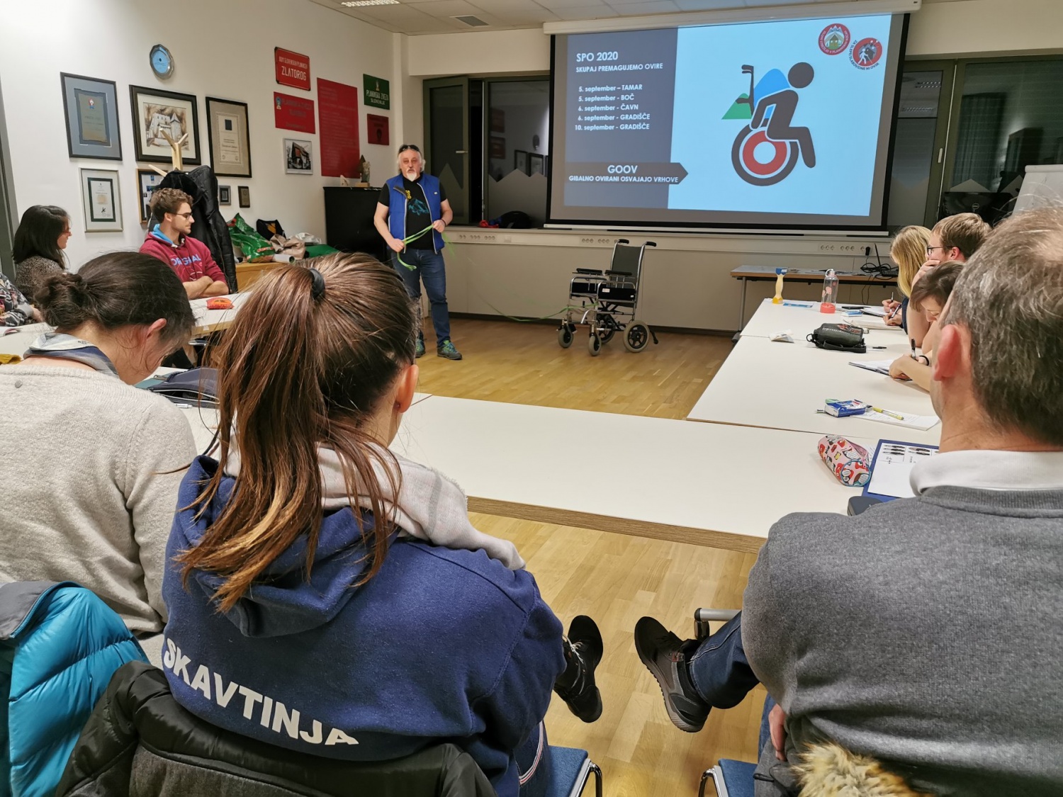 Skavti na usposabljanju In Planinec