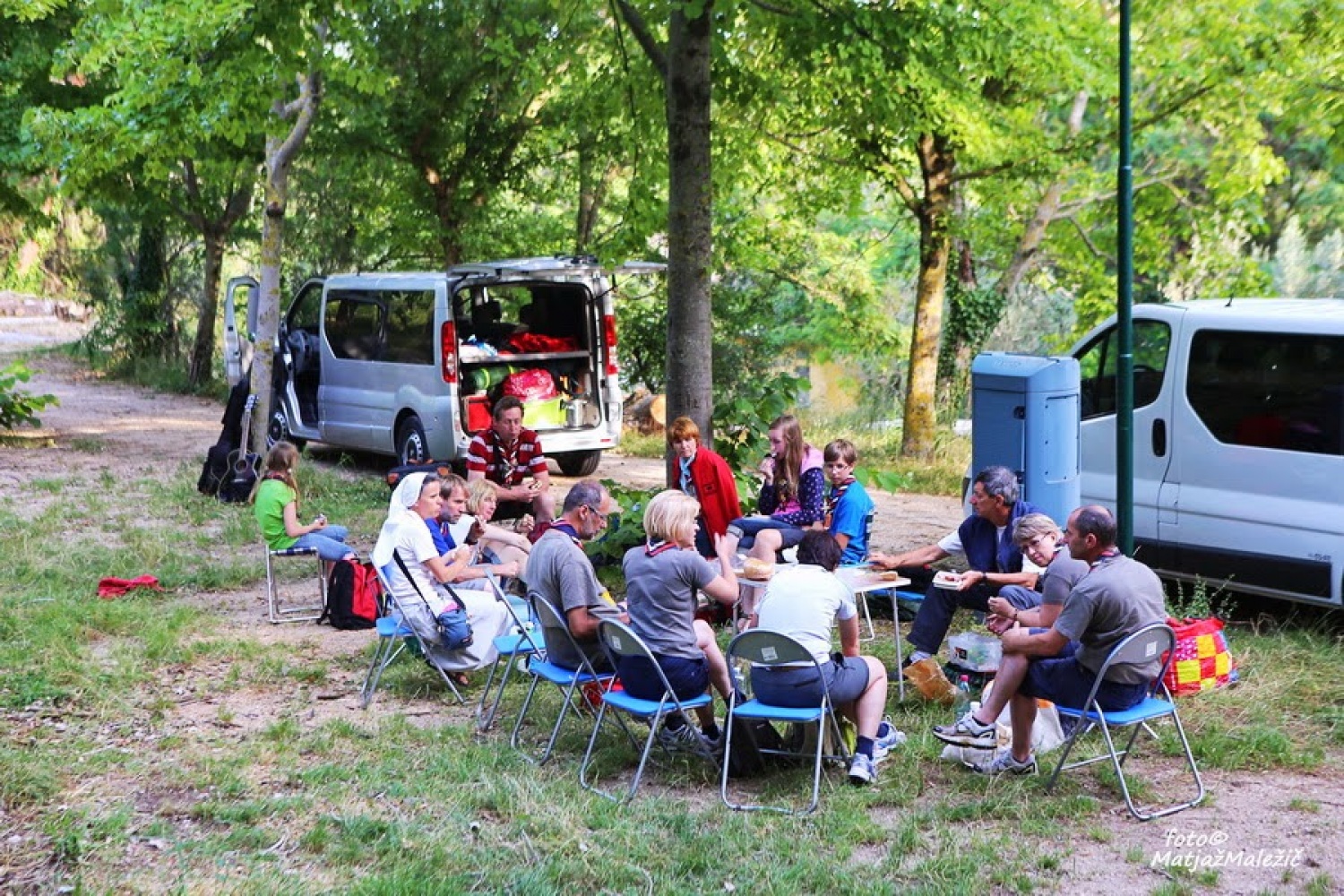 Pri kosilu v kampu Fontemaggio