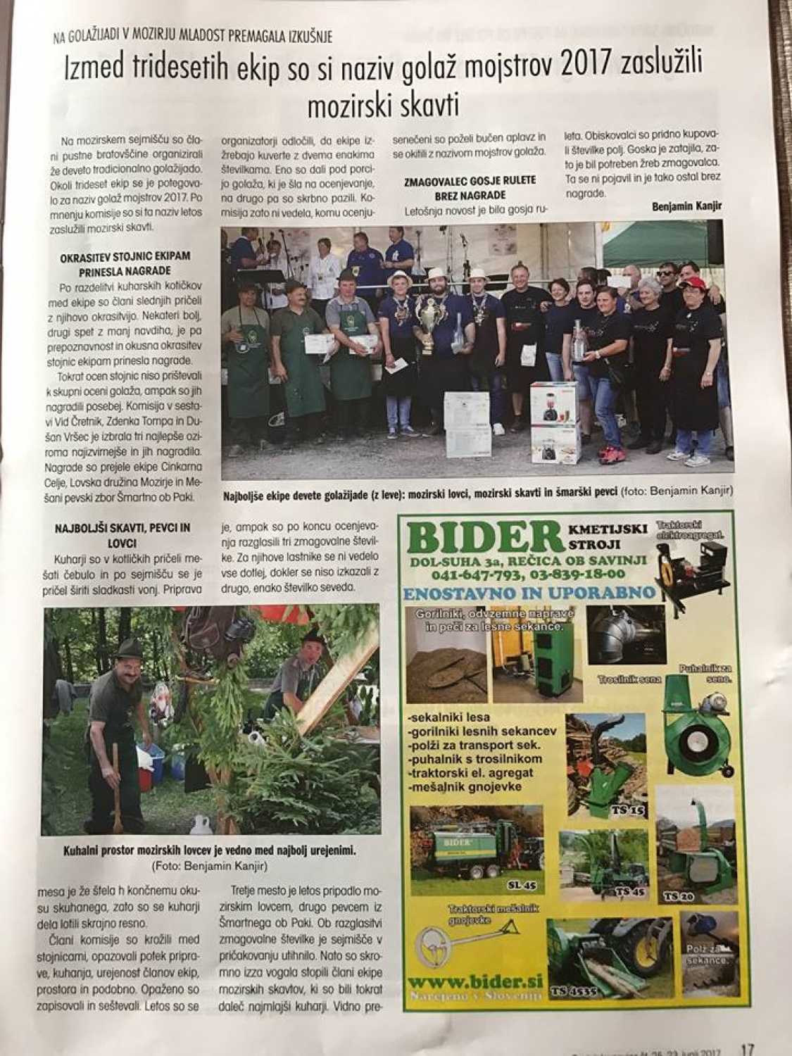 Članek iz lokalnega časopisa