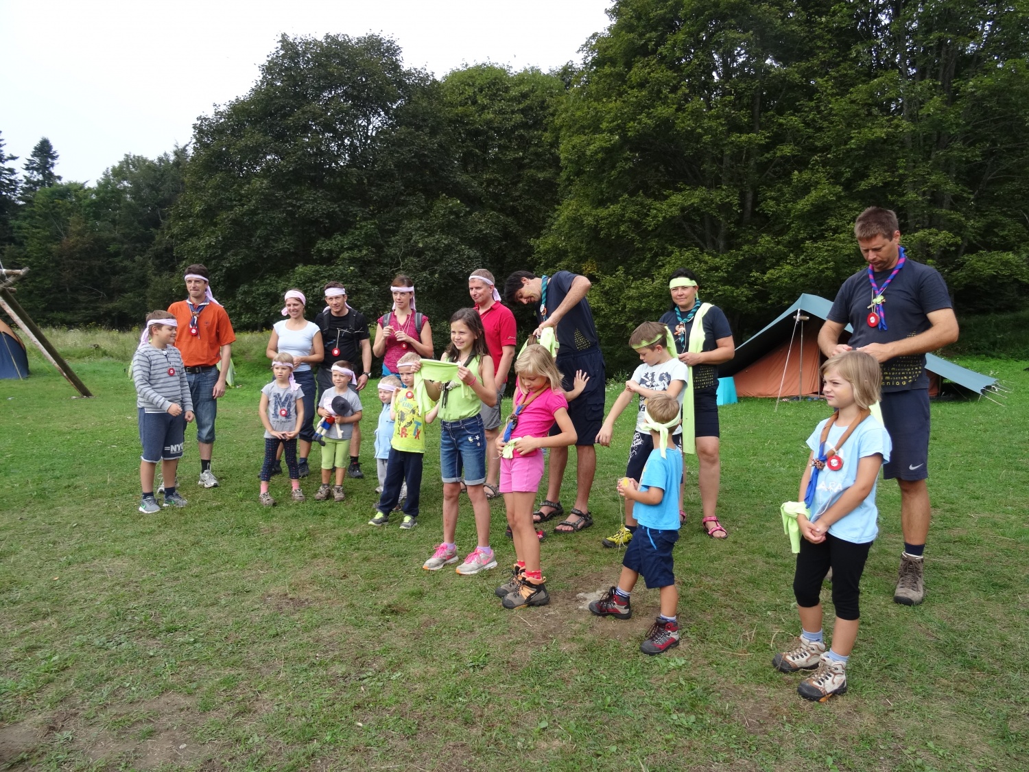 Baraga pri roških Indijancih - tabori družin pri SOC 2016