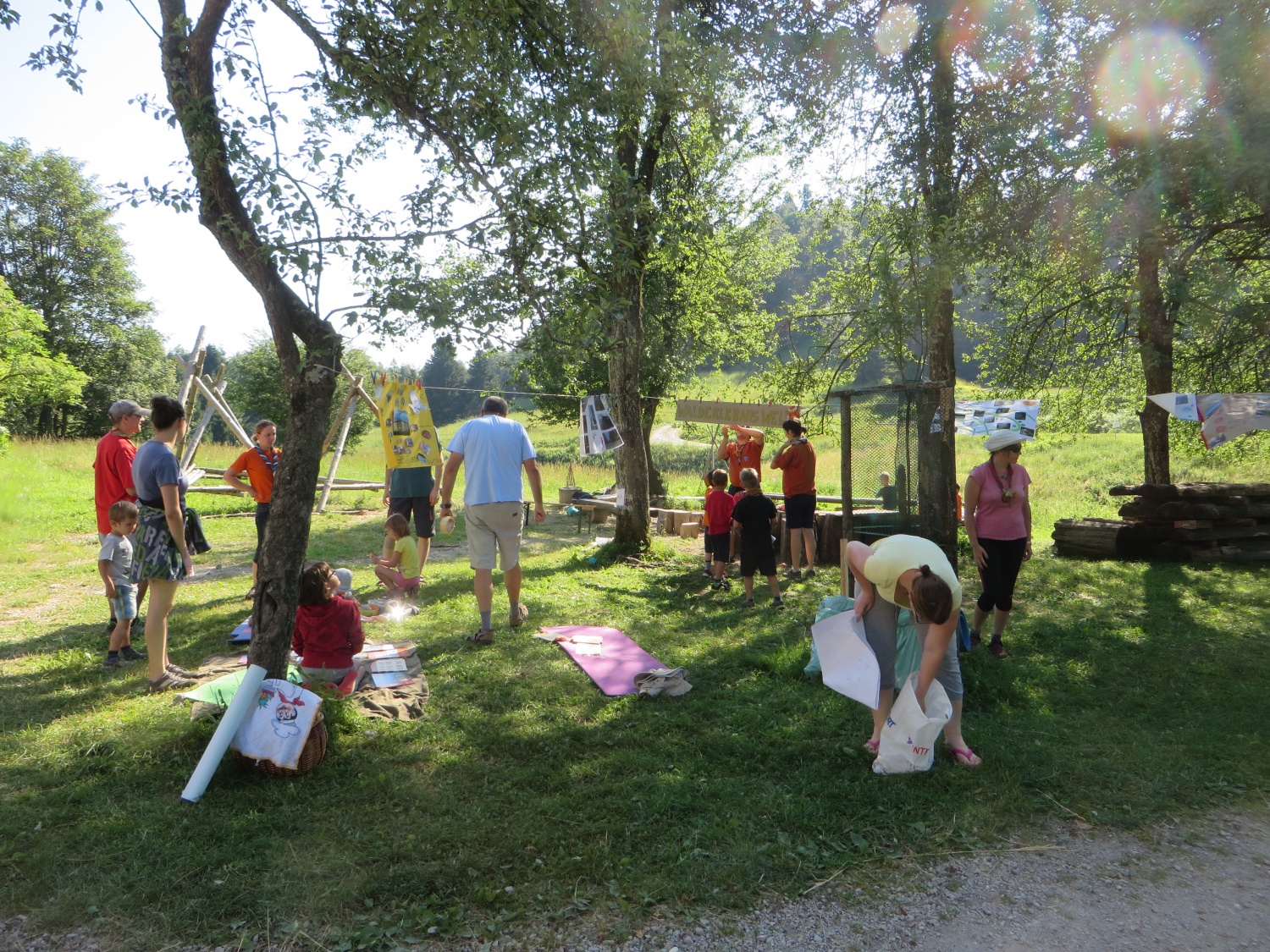 Baraga pri roških Indijancih - tabori družin pri SOC 2016