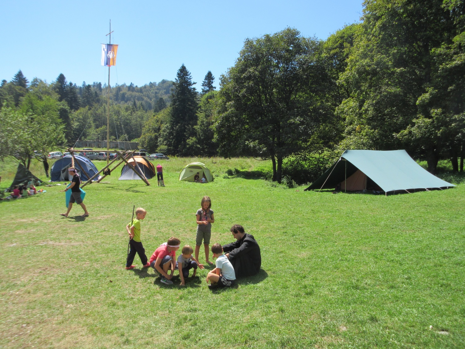 Baraga pri roških Indijancih - tabori družin pri SOC 2016