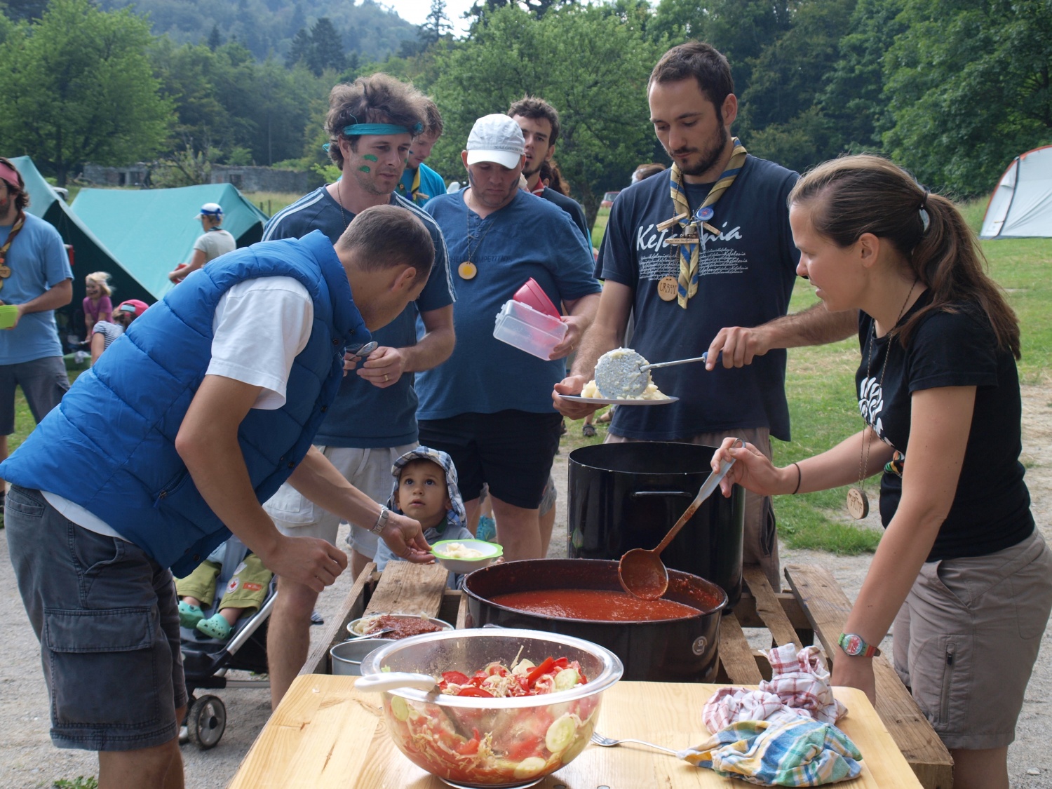 Baraga pri roških Indijancih - tabori družin pri SOC 2016