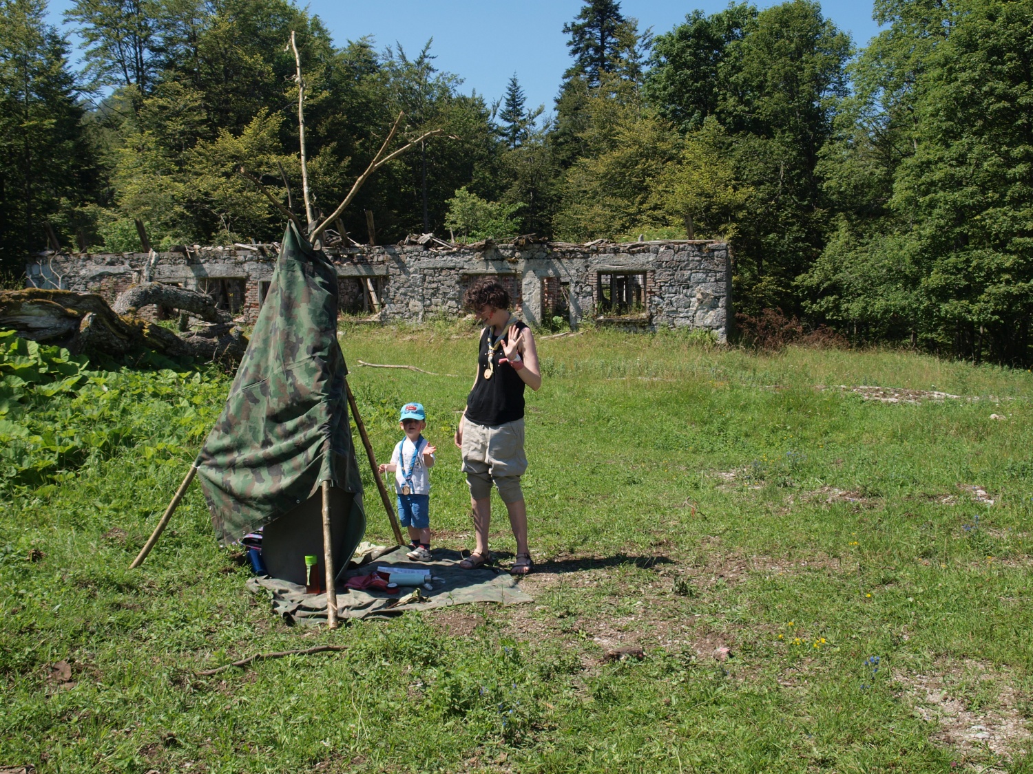 Baraga pri roških Indijancih - tabori družin pri SOC 2016
