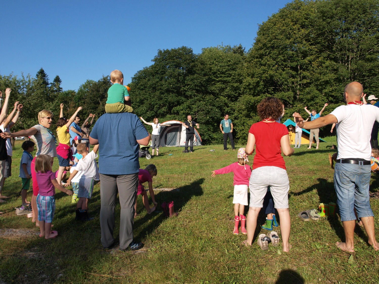 Baraga pri roških Indijancih - tabori družin pri SOC 2016