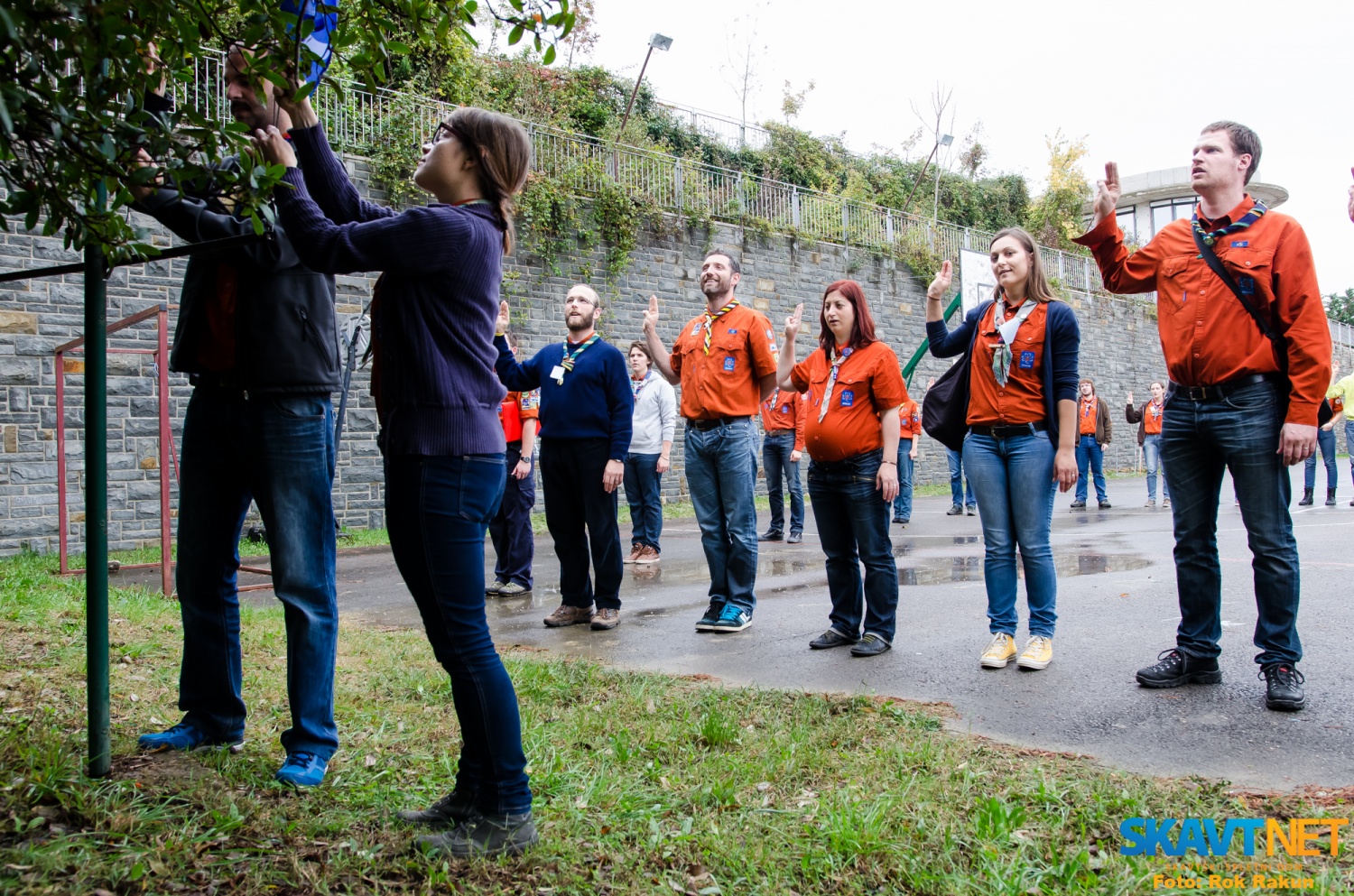 Dvig zastave na svetu ZSKSS v Ankaranu