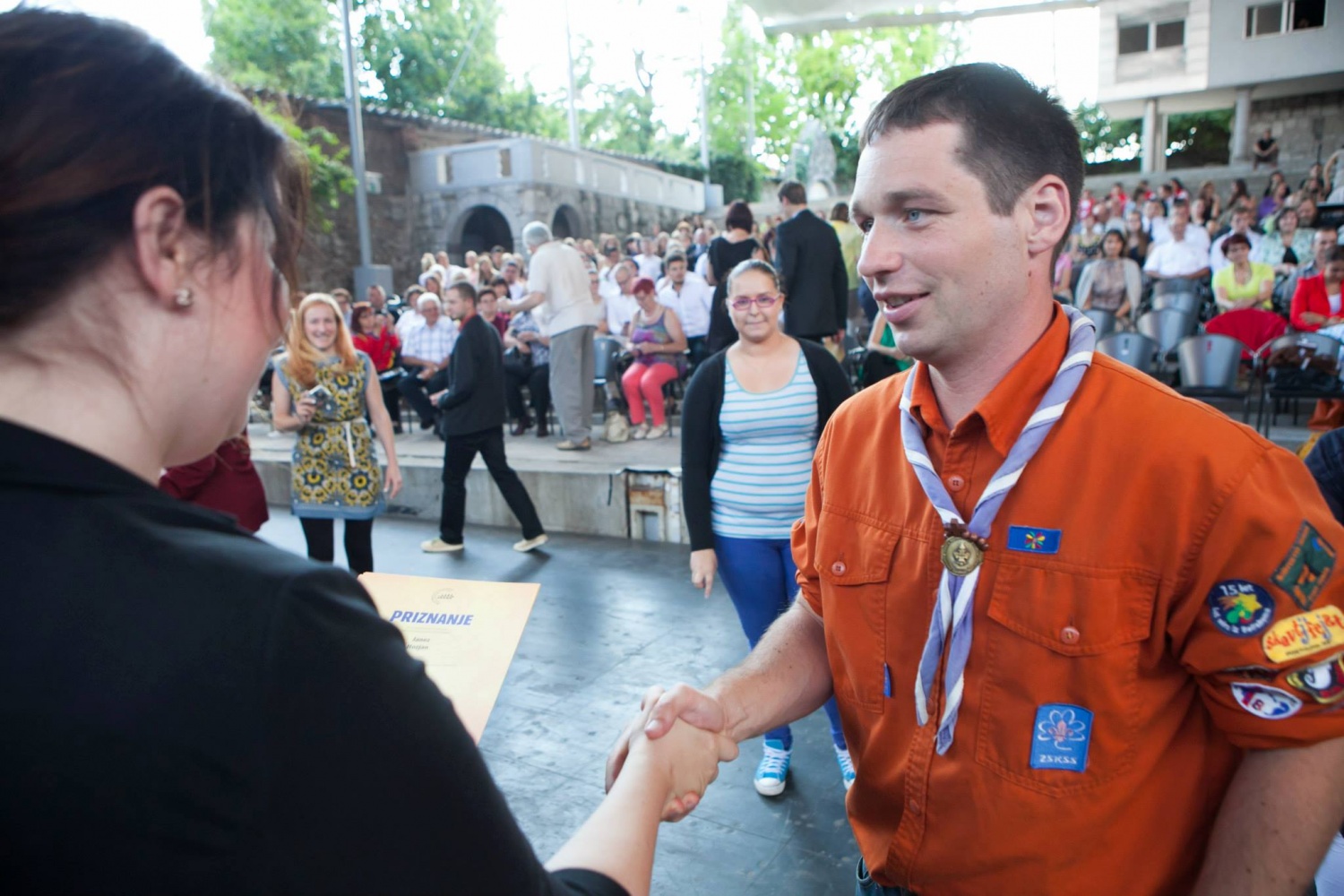 Janez Hozjan ob prejemu priznanja