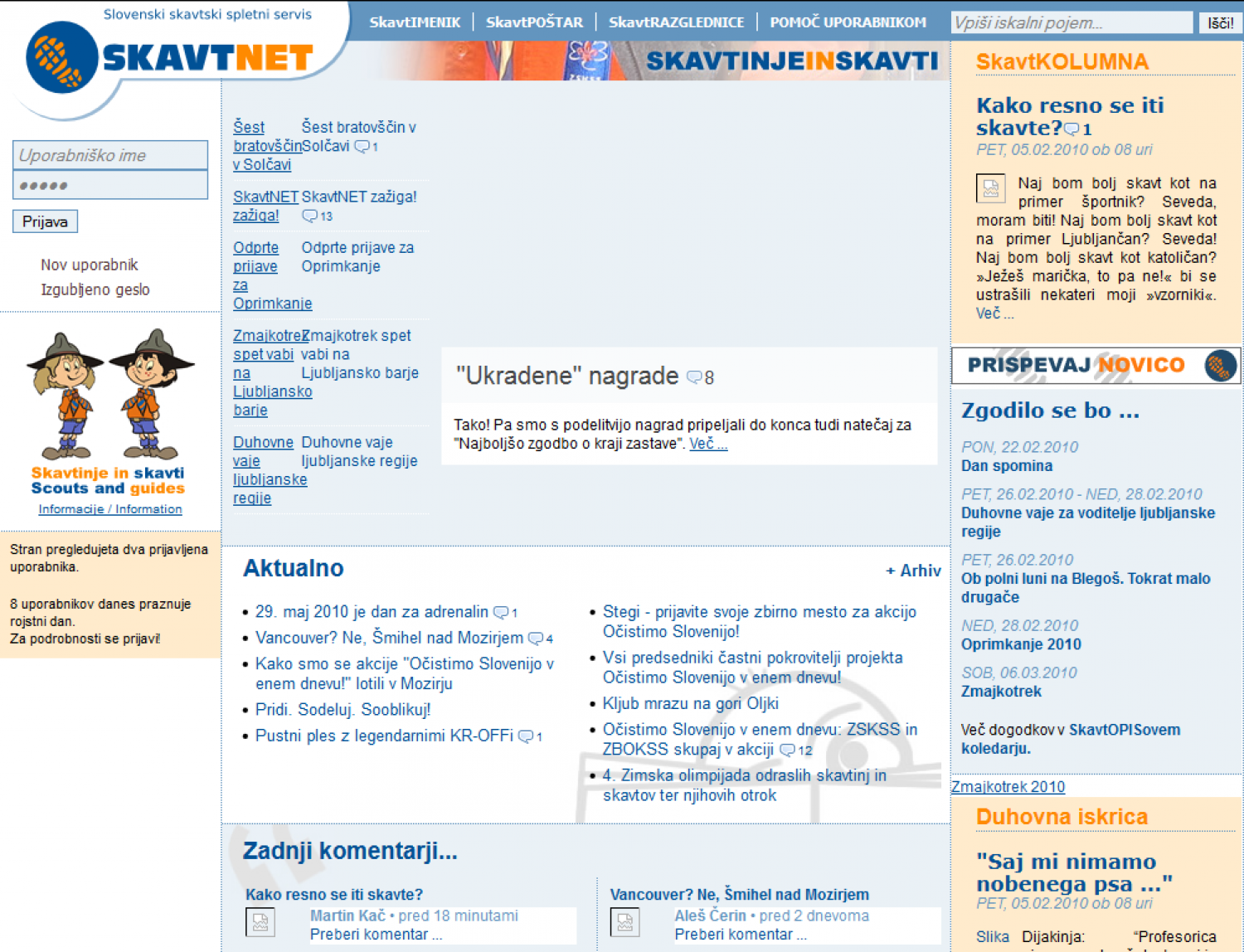 SkavtNET - prenovljena druga podoba