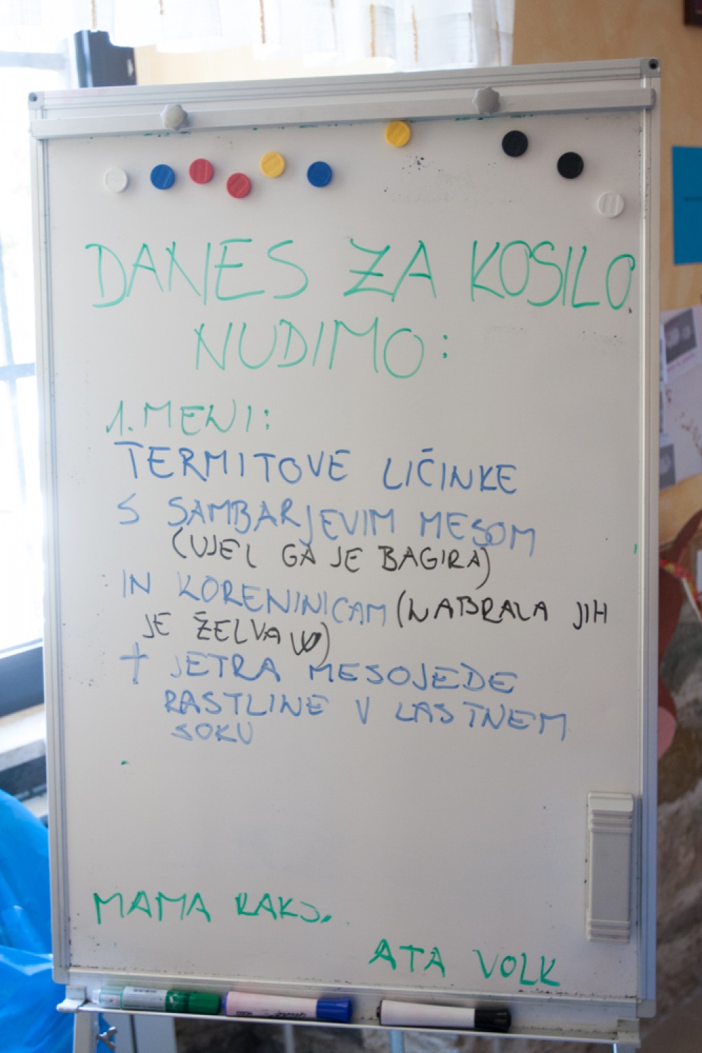 Meni gostilne pri mami Rakši in ata Volku