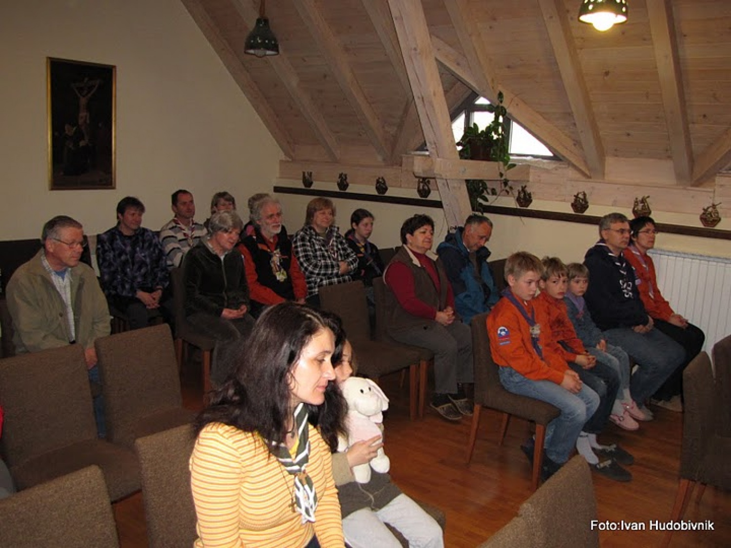 Del udeležencev akcije med jutranjo mašo