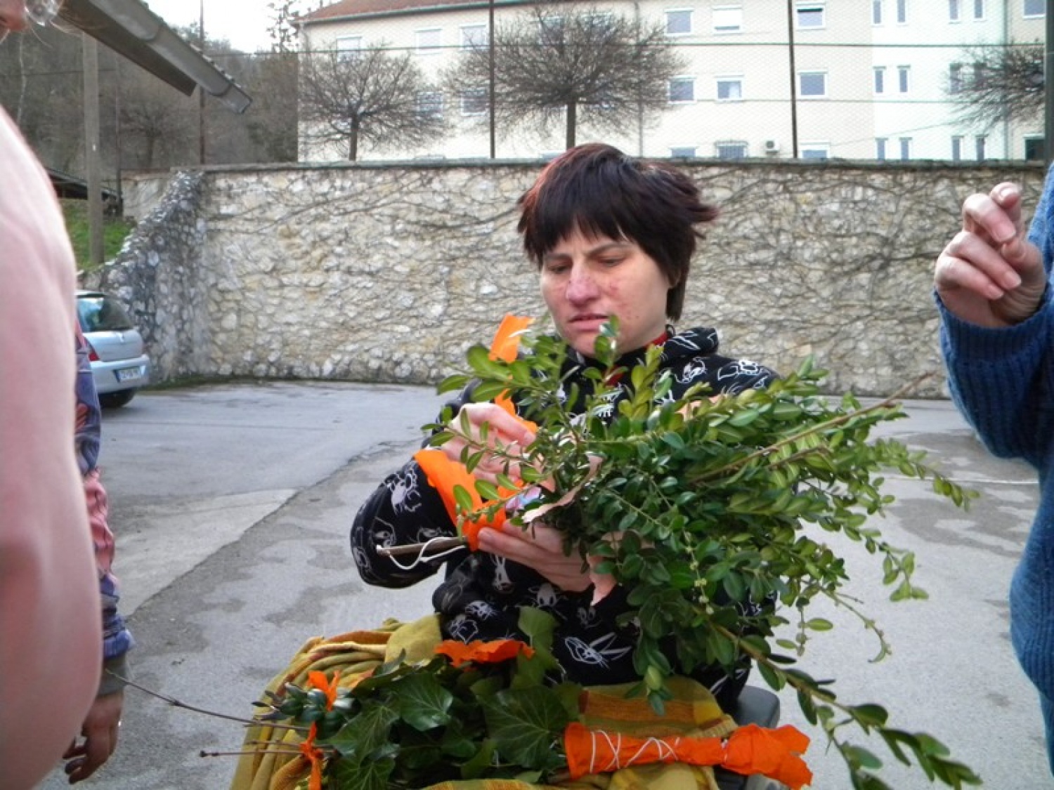 Tudi Damjana je naredila butaro.