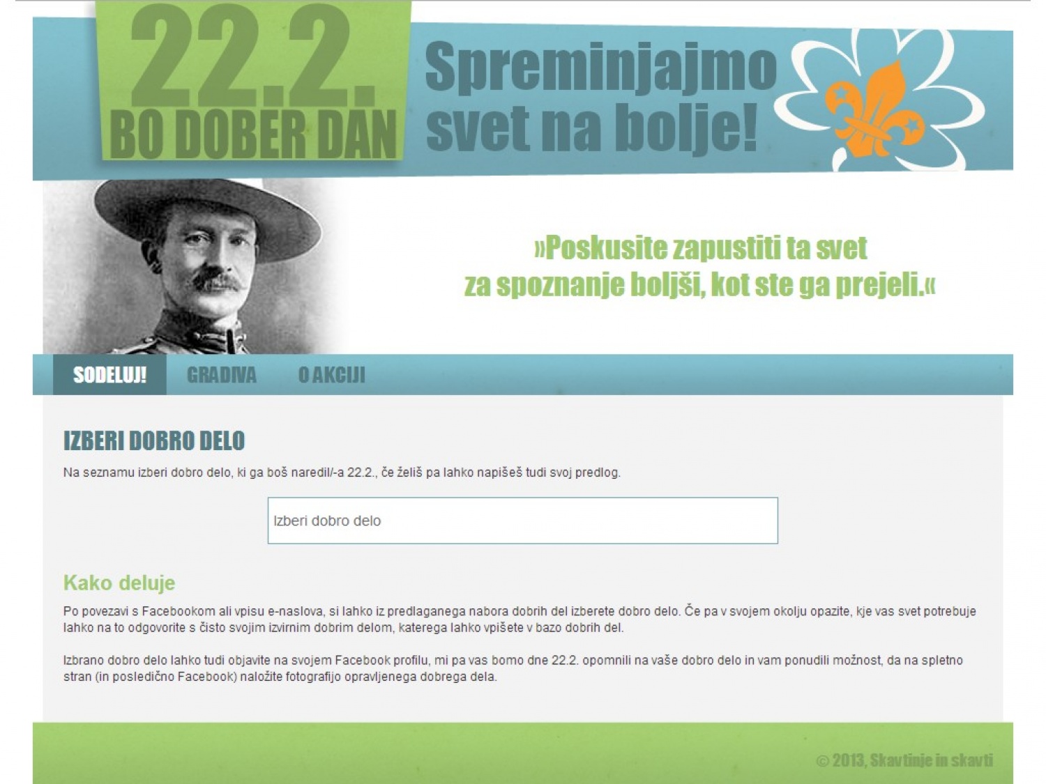 Danes je dan spomina, skavtski praznik