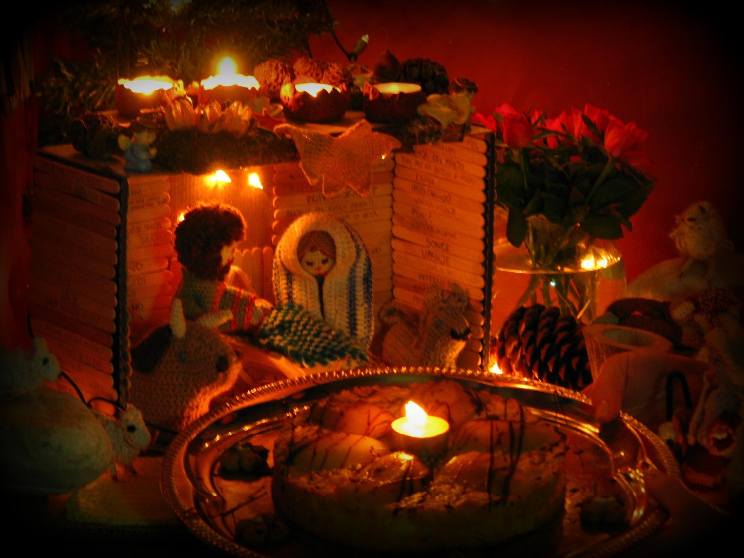 Hlevček je sestavljen iz dnevnih darov v adventnem času