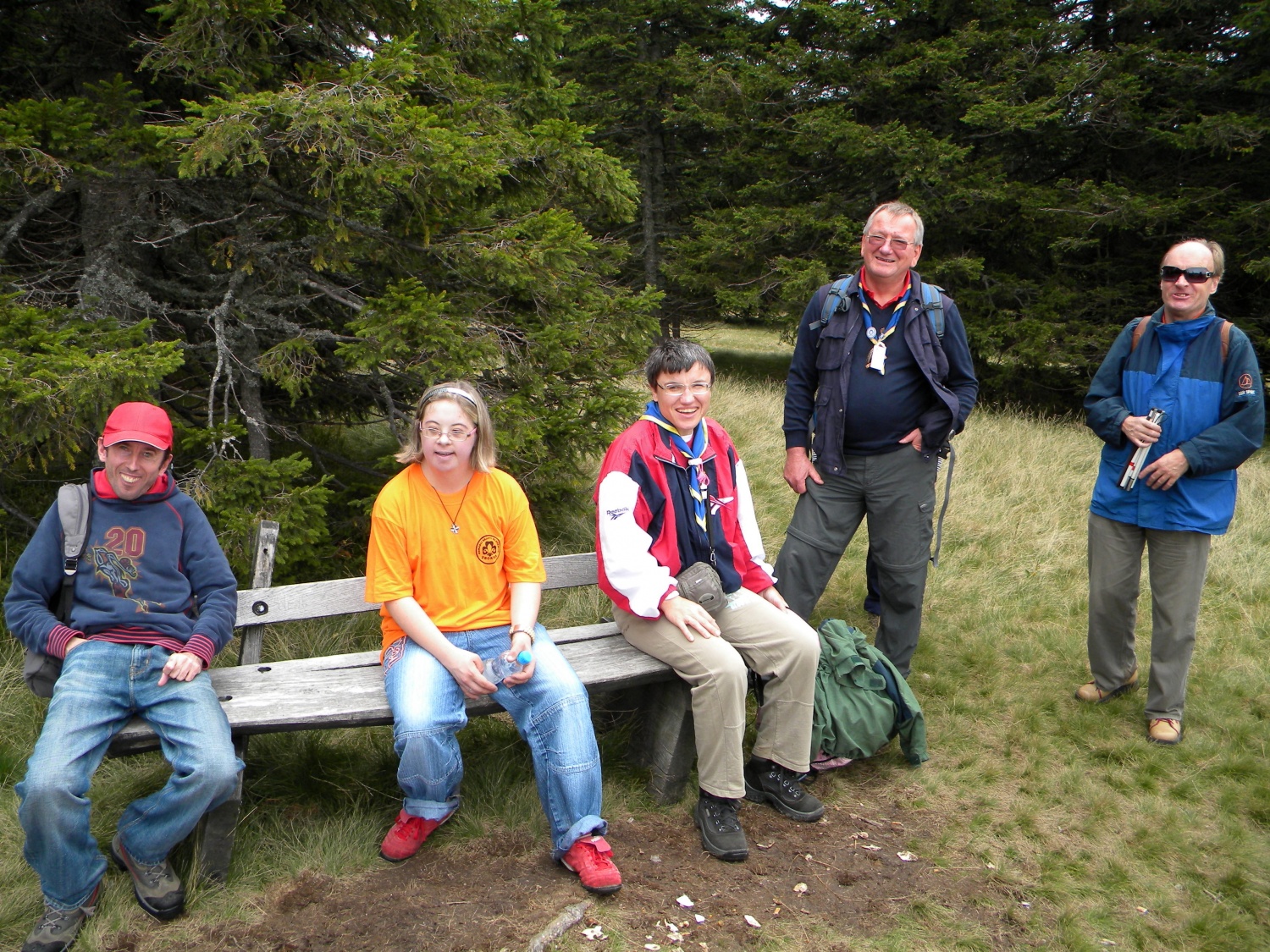 Prijeten počitek na klopci.