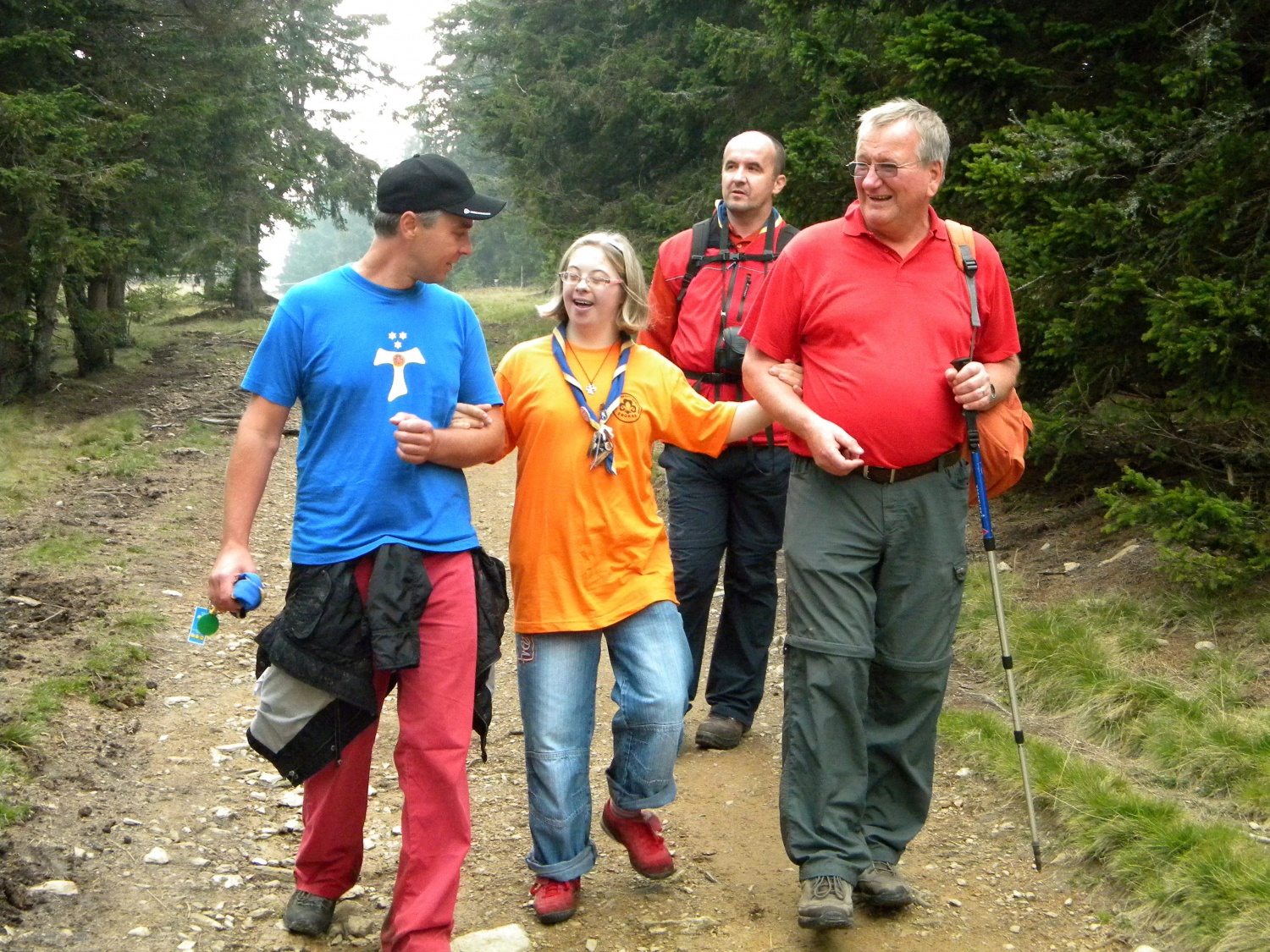 V veseli družbi z Marušo.