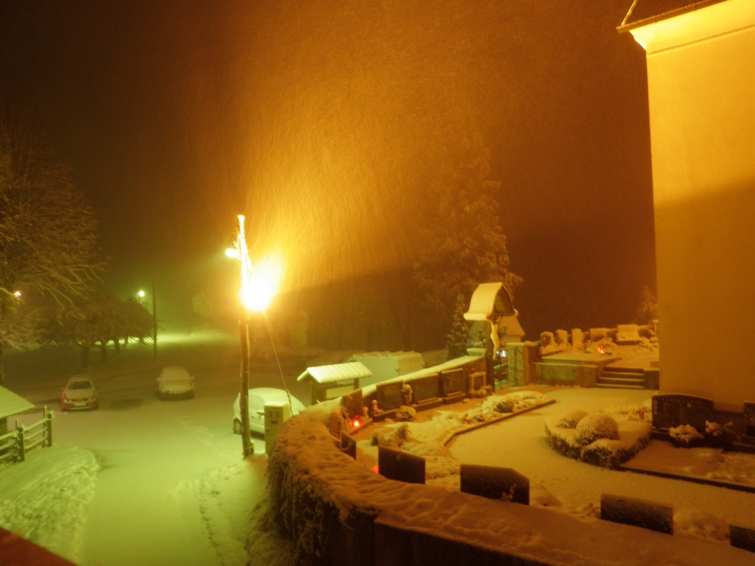 Nočna zimska idila.