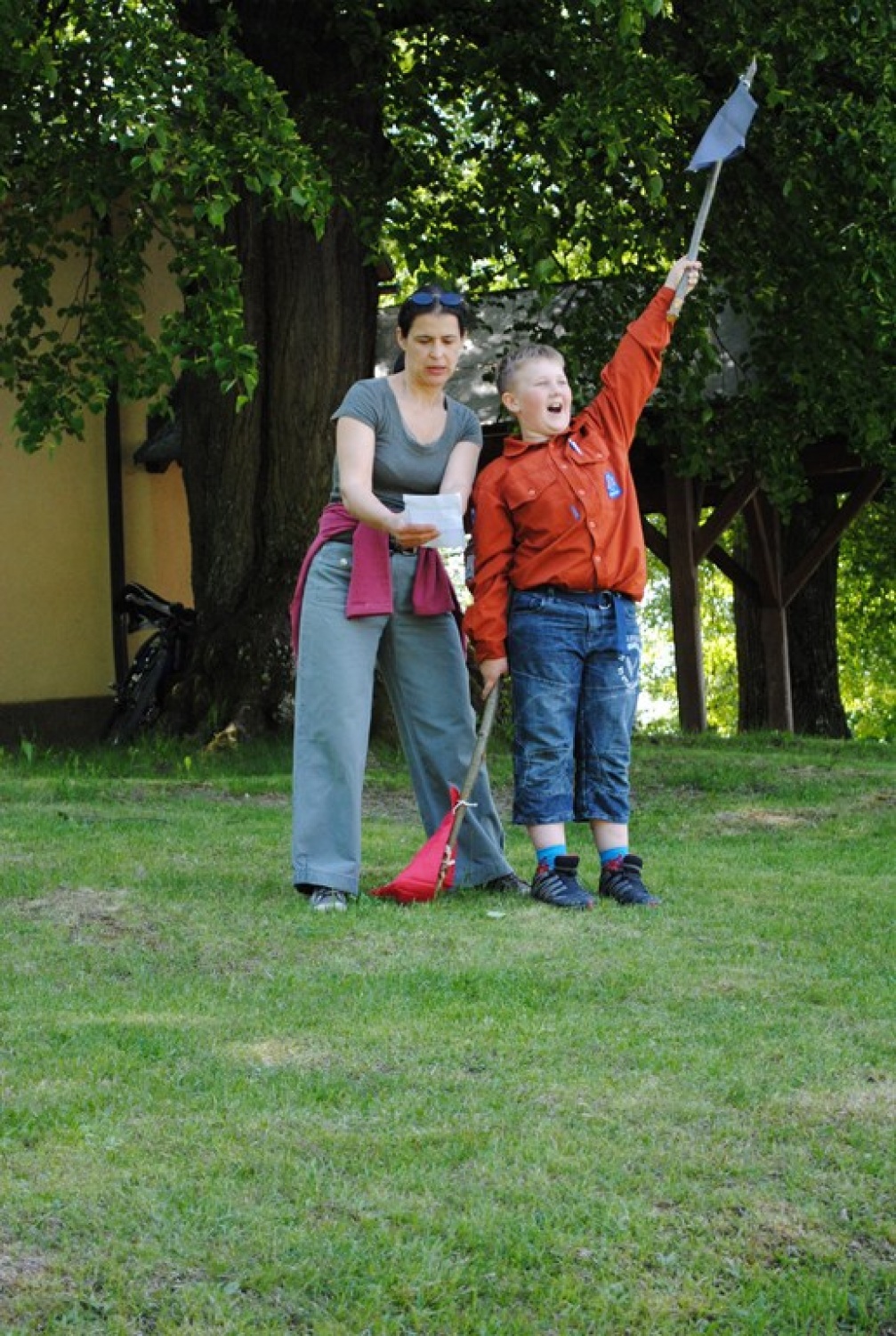 in tudi v signalizaciji z zastavicami