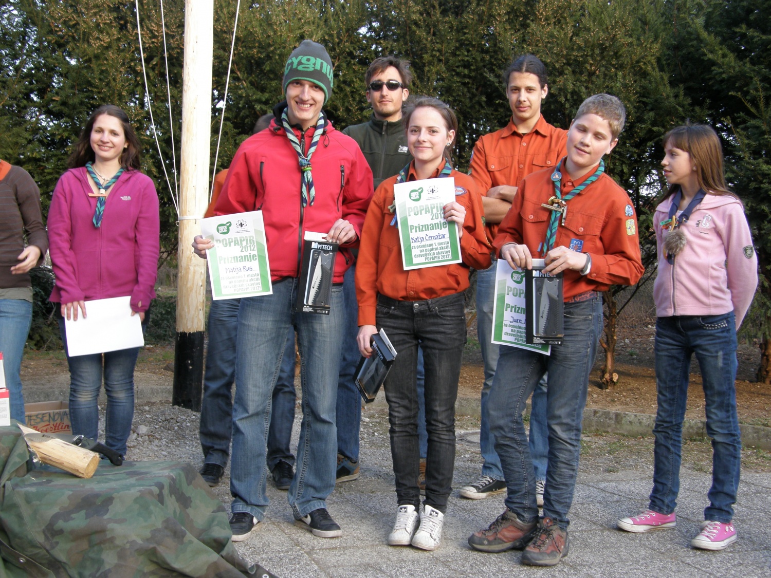 Zmagovalna ekipa: Matija Rus, Katja Čemažar in Jure Marc