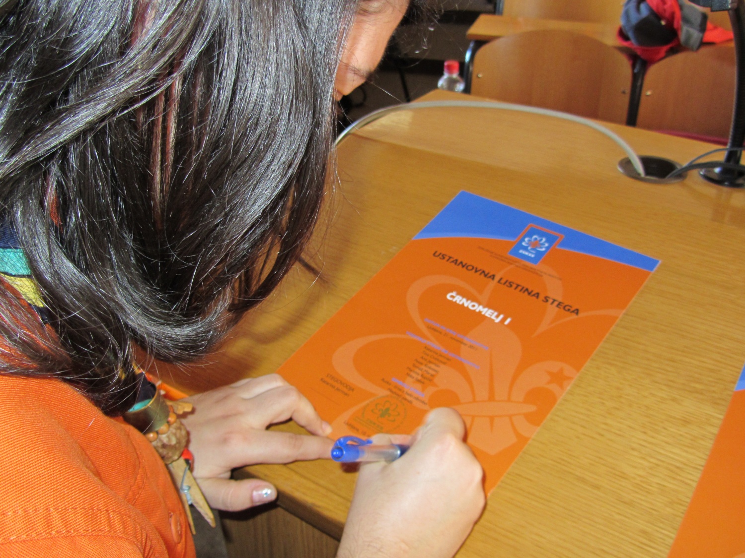 Podpis listine stega Črnomelj 1 s strani načelnice