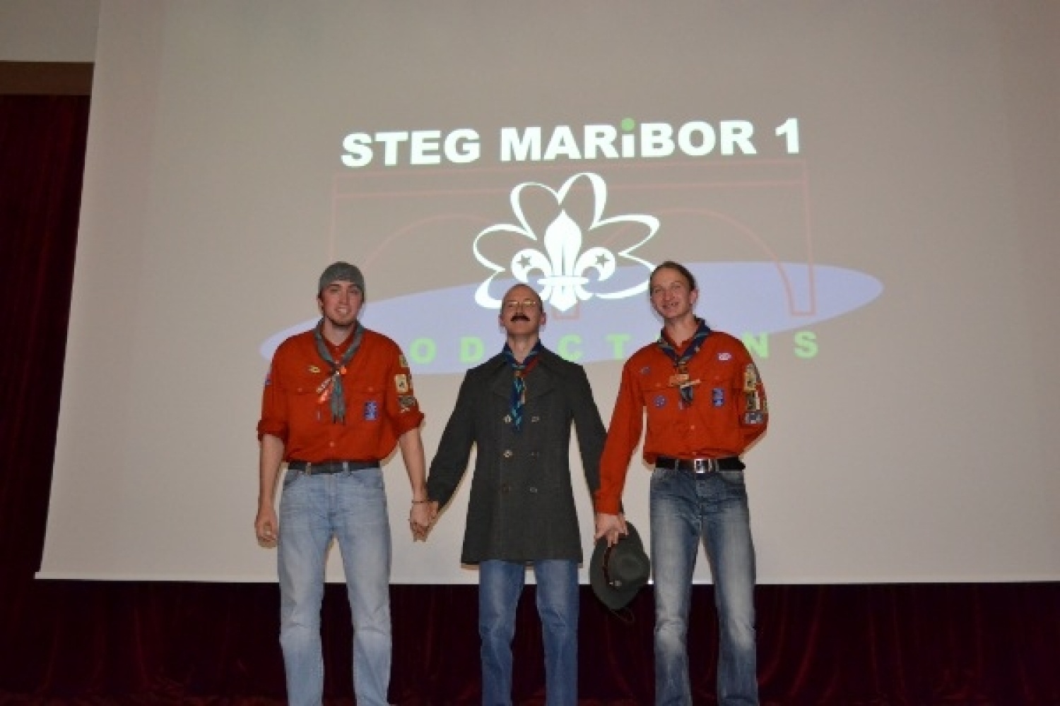 Trije glavni predstavniki filmske ekipe