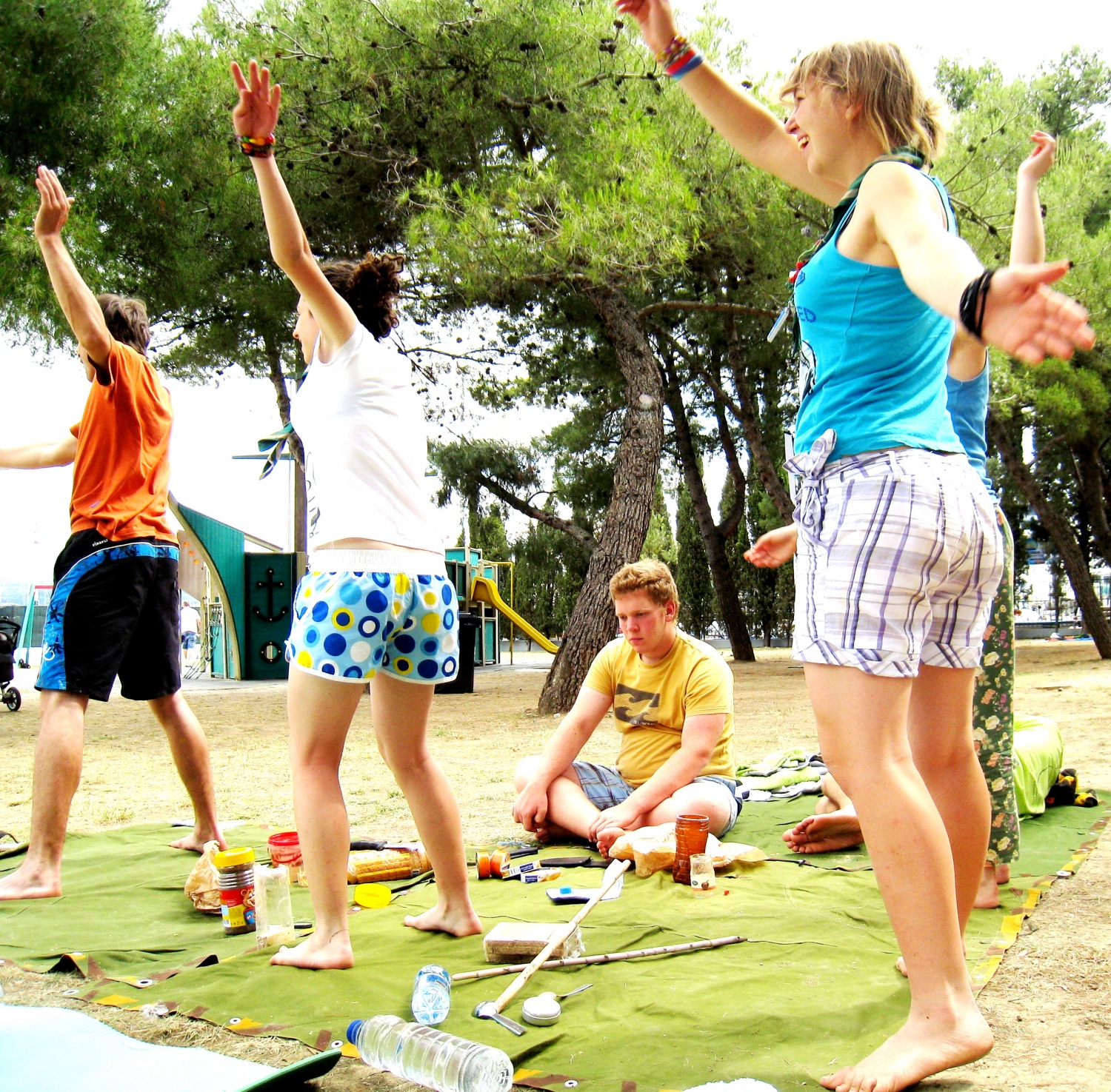 in telovadba na plaži