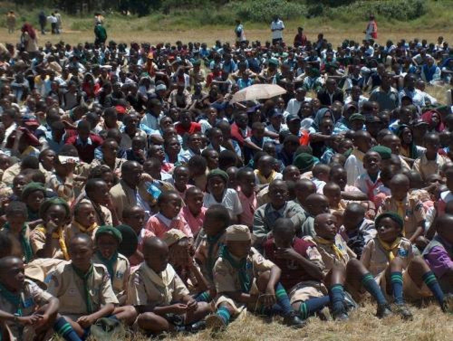 pod vročim soncem v Keniji