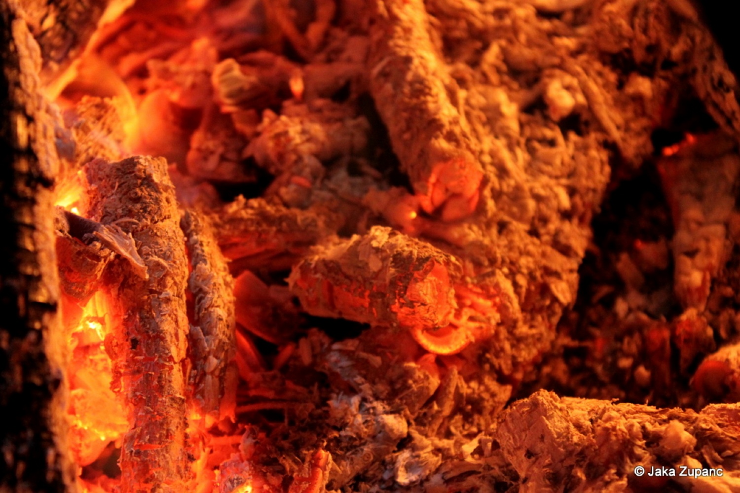 Razbeljena žerjavica primerna za peko hrenovk