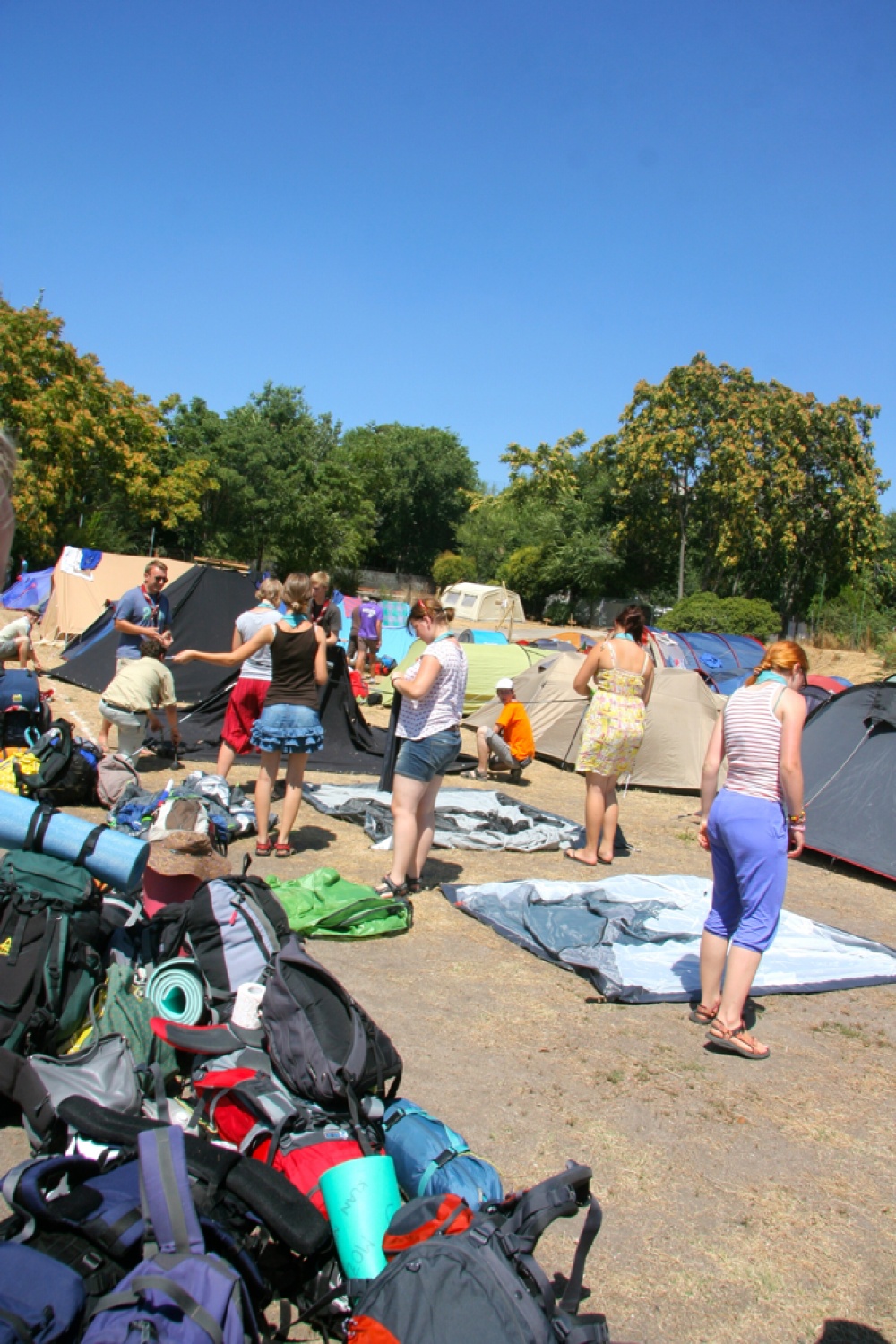 postavljanje tabora v Madridu