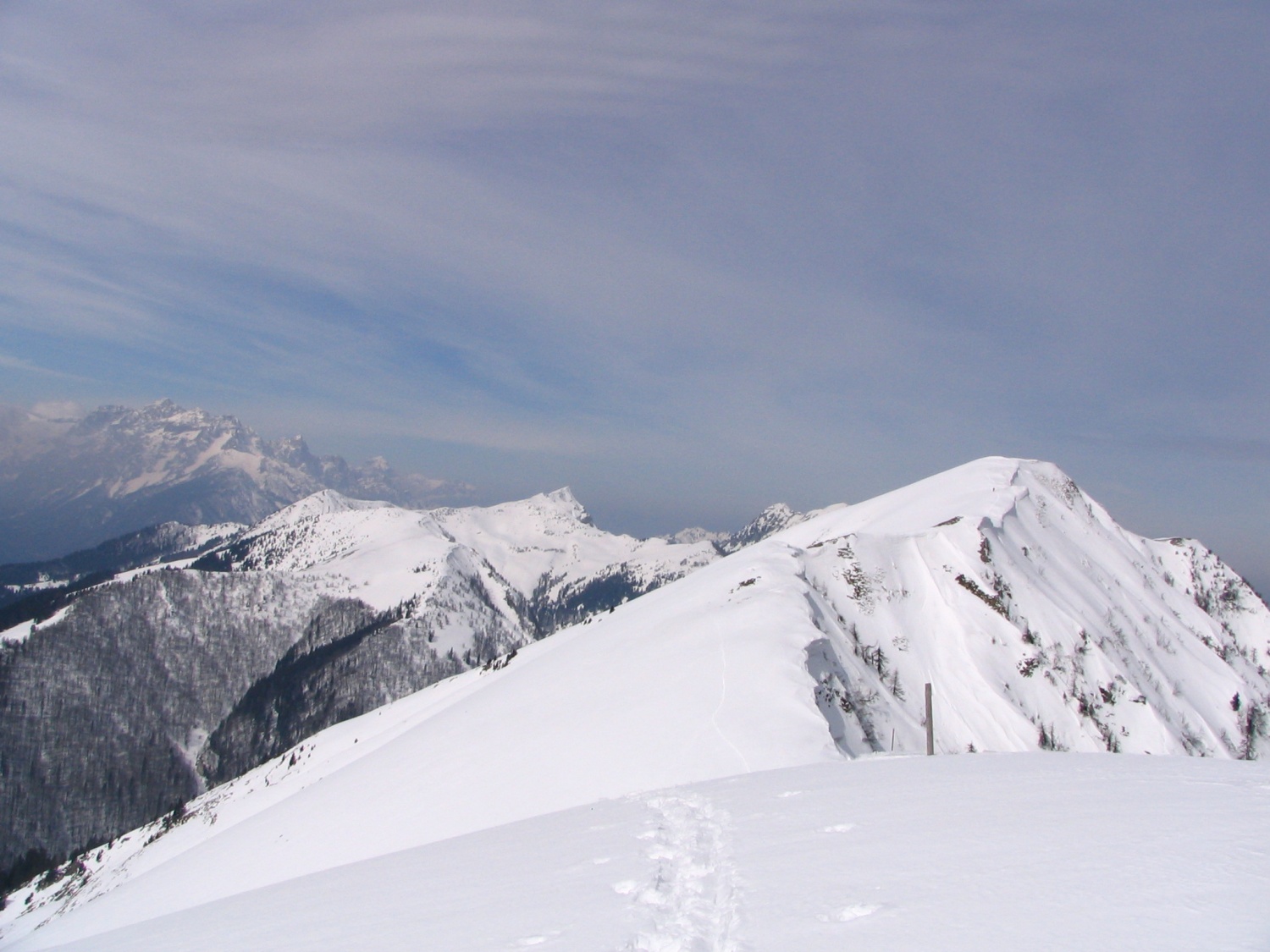 Na vrhu - pozimi. Maja je na vrhu trava!